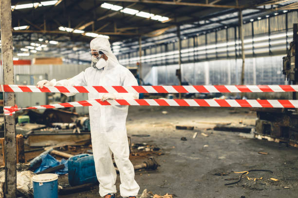 Professional Hoarding Cleanup technician working in Belford, NJ